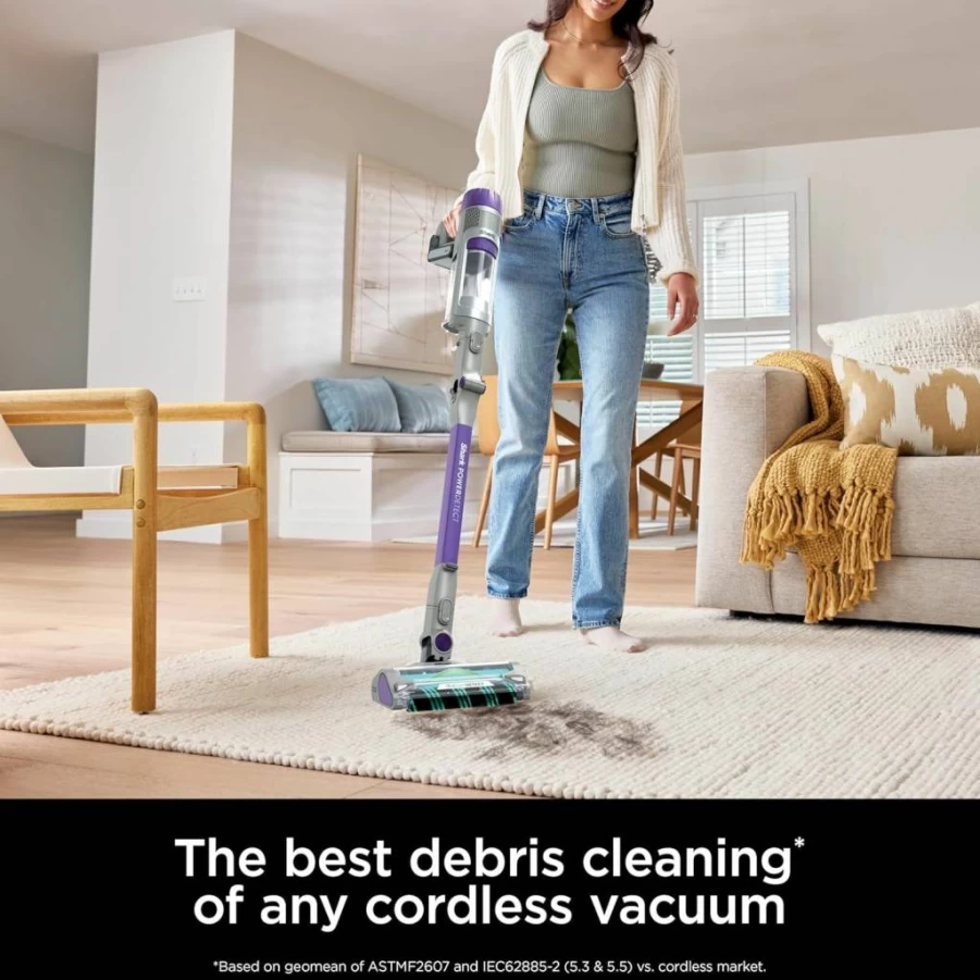 Shark Cordless Vacuum Cleaner with HEPA Filter, PowerDetect Technology, Self-Empty Base, 40+ Minutes Runtime, for Pet Hair, Carpets & Hard Floors, Dark Gray (IP3251)