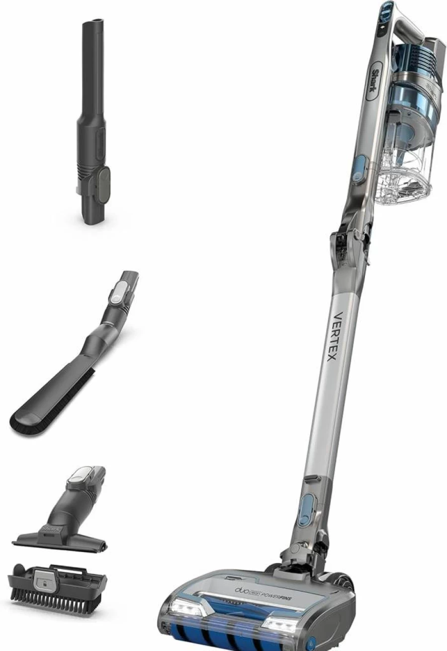 Shark Vertex DuoClean Cordless Stick Vacuum with PowerFins, Anti-Allergen Brush, Handheld Mode & Multi-Tool - Lightweight, Flex Technology (Renewed, Blue)