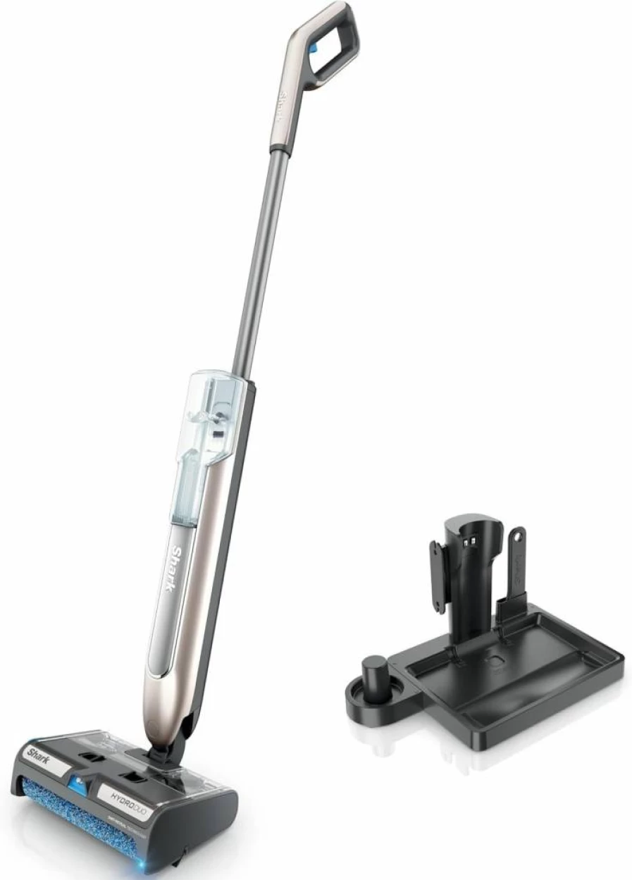 Shark Cordless Hydroduo Hard Floor Cleaning System with Dirt-Reveal Technology, Wet & Dry Vacuum for Hardwood, Tile, Laminate & Stone, Includes Mop and Scrub Functions, Stone Metallic Finish