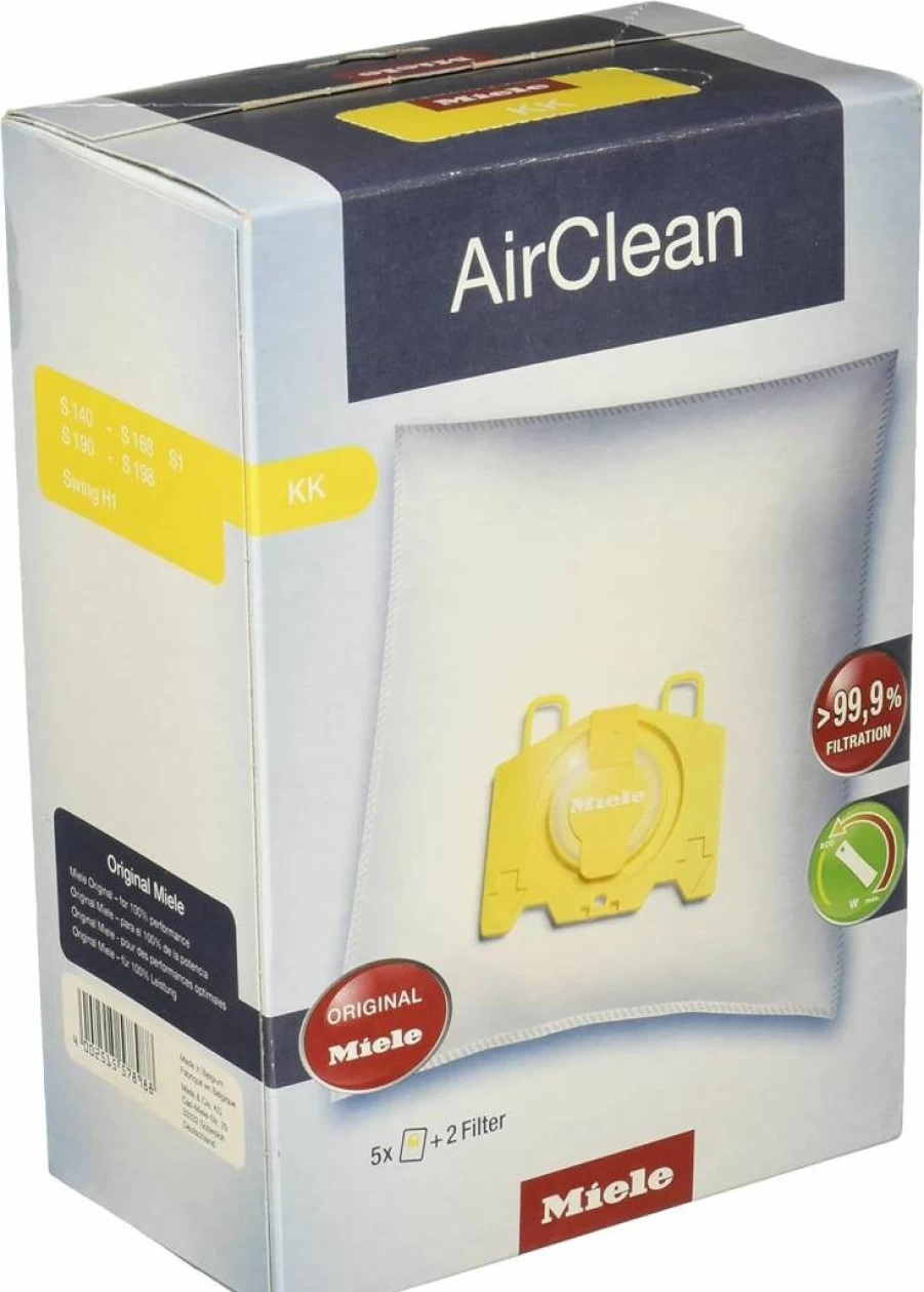 Miele Airclean 3D KK Vacuum Cleaner Bags - Genuine OEM Replacement Bags for Miele Vacuums, High Filtration Dust Bags, 4-Pack
