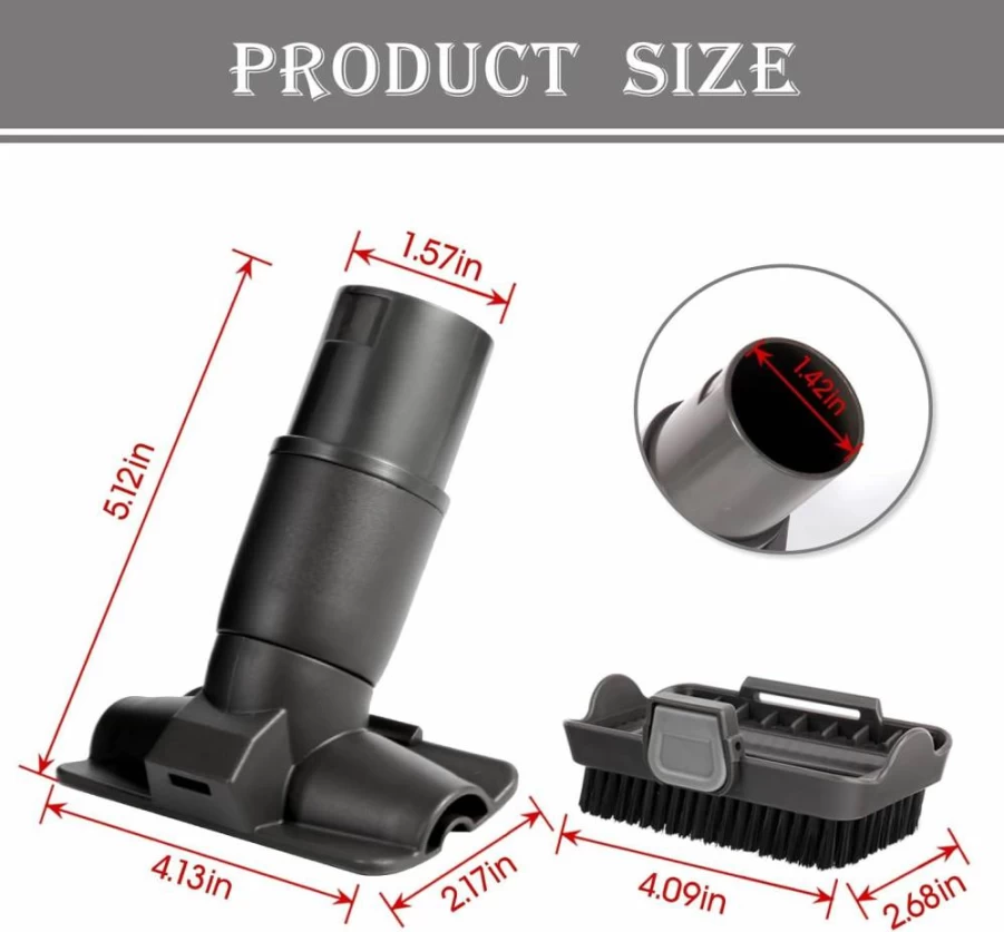 QINAN 2-in-1 Vacuum Brush Replacement Tool Compatible with Shark Navigator NV350 NV360 NV500 Series - Removable Brush Attachment Parts