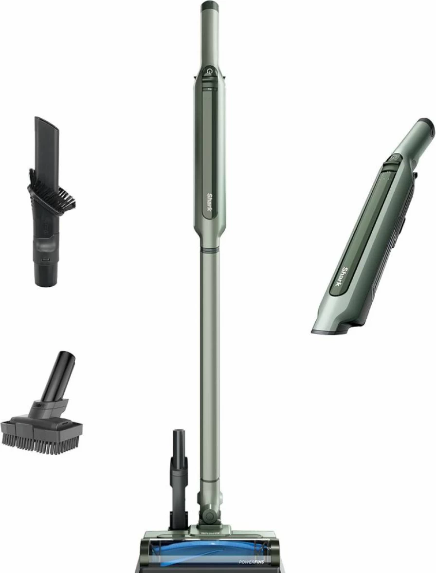 Shark WS642AE Cordless Stick Vacuum with HEPA Self-Empty Base, PowerFins Brushroll & Pet Tool - Lightweight Powerful Wandvac for Allergen-Free Cleaning
