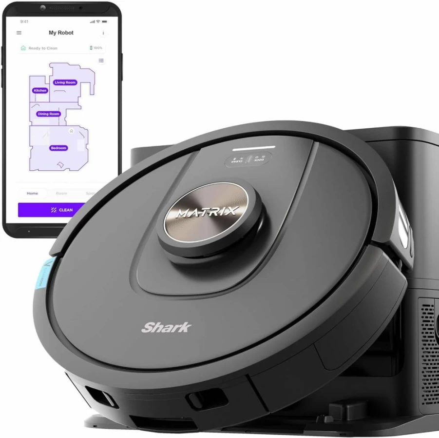 Shark UR2360S Ultra Robot Vacuum with MatrixClean, Precision Mapping, Self-Empty Base, HEPA Bagless, Wi-Fi, Ideal for Pet Hair, Black (Renewed)