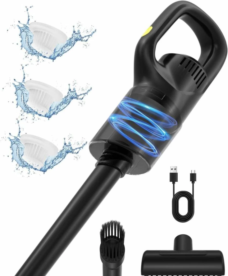 AGOODTO Cordless Handheld Vacuum Cleaner - High Power Portable Rechargeable for Car, Home, Pet Hair, Office with 3 Filters