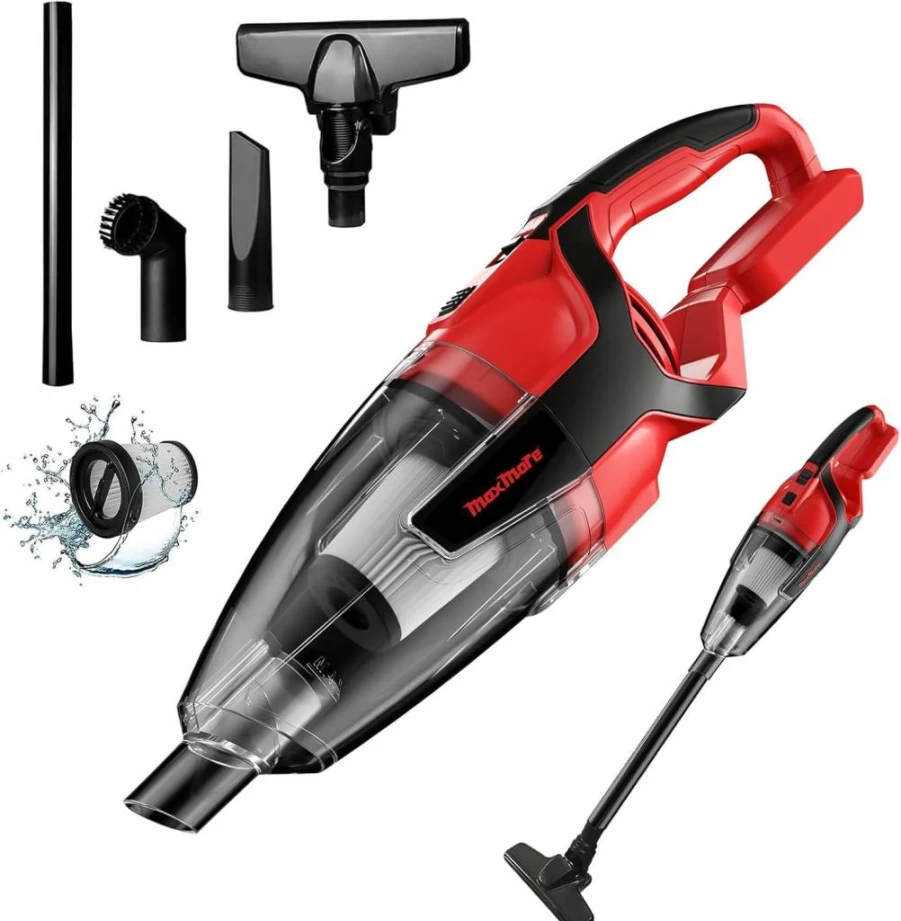 MaxMore 18V Cordless Handheld Vacuum Cleaner 120W - Lightweight Stick Vacuum for Hard Floors, Carpets, Pet Hair - Compatible with Milwaukee Batteries (Battery Not Included)