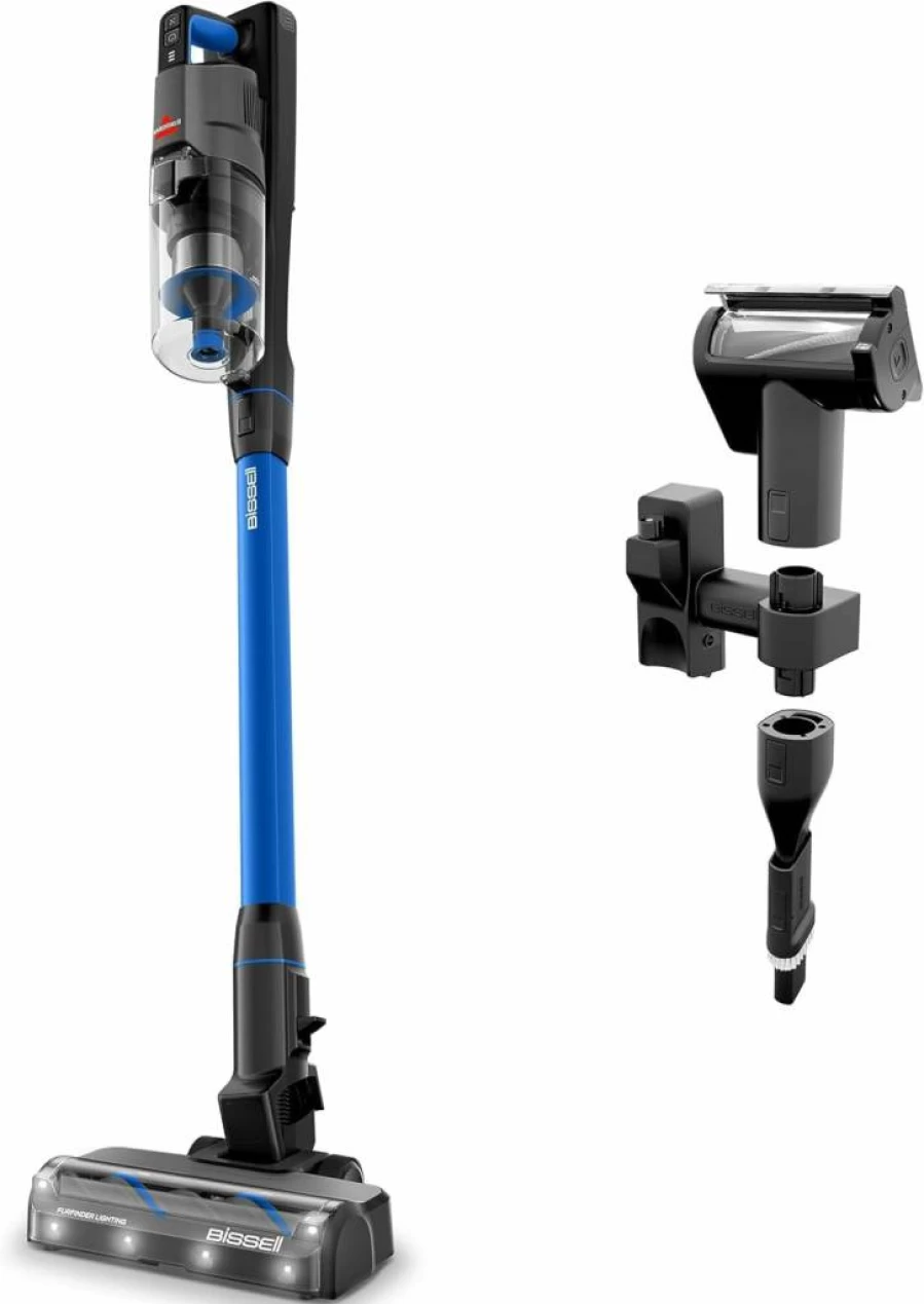 Bissell Powerclean Furguard 280W Cordless Vacuum with Self-Cleaning Brush Roll, Strong Suction, Removable Battery, Wall Mount & Upholstery Tool