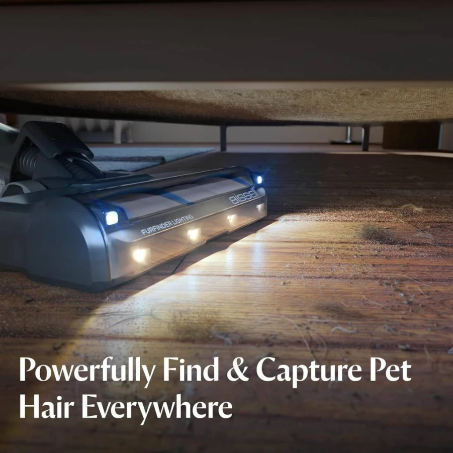 Bissell Powerclean Furguard 280W Cordless Vacuum with Self-Cleaning Brush Roll, Strong Suction, Removable Battery, Wall Mount & Upholstery Tool