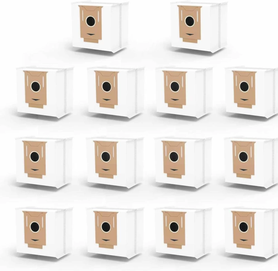 Bitionful 14 Pack T8 Vacuum Bags Compatible with Ecovacs Deebot T8, T8+, T8 AIVI, N8 Pro, N8 Pro Plus, DX93, DDX96 & Yeedi Vac Station 2.5L Auto-Empty Dustbin