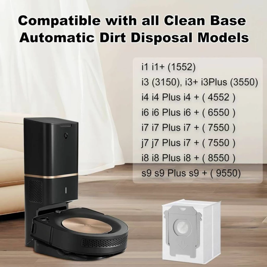 VBN 18 Pack Compatible with iRobot Roomba i7+, i8+, j7+, s9+ Auto Empty Dust Bags for Clean Base Automatic Dirt Disposal Replacement Parts