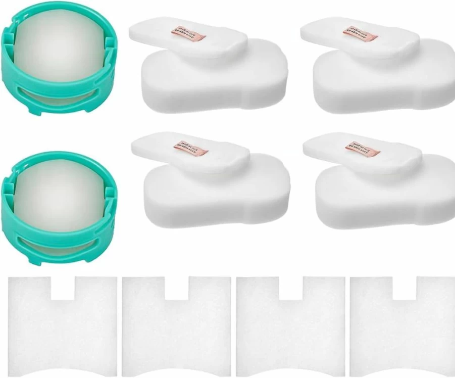 Bciiplxty 2-Pack HZ700 Vacuum Replacement Filters Compatible with Shark PowerFins HairPro HZ702, QS175QBL, QS175QGN, XFFKHZ2000, XPMFHZ2000 - Includes Foam, Felt, and Post Motor Filters
